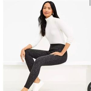 LOFT Leopard Print Ponte Leggings XXL